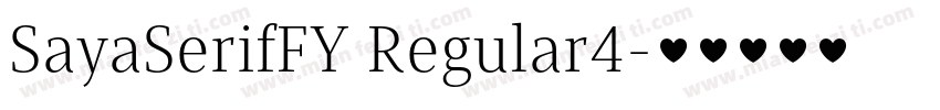 SayaSerifFY Regular4字体转换